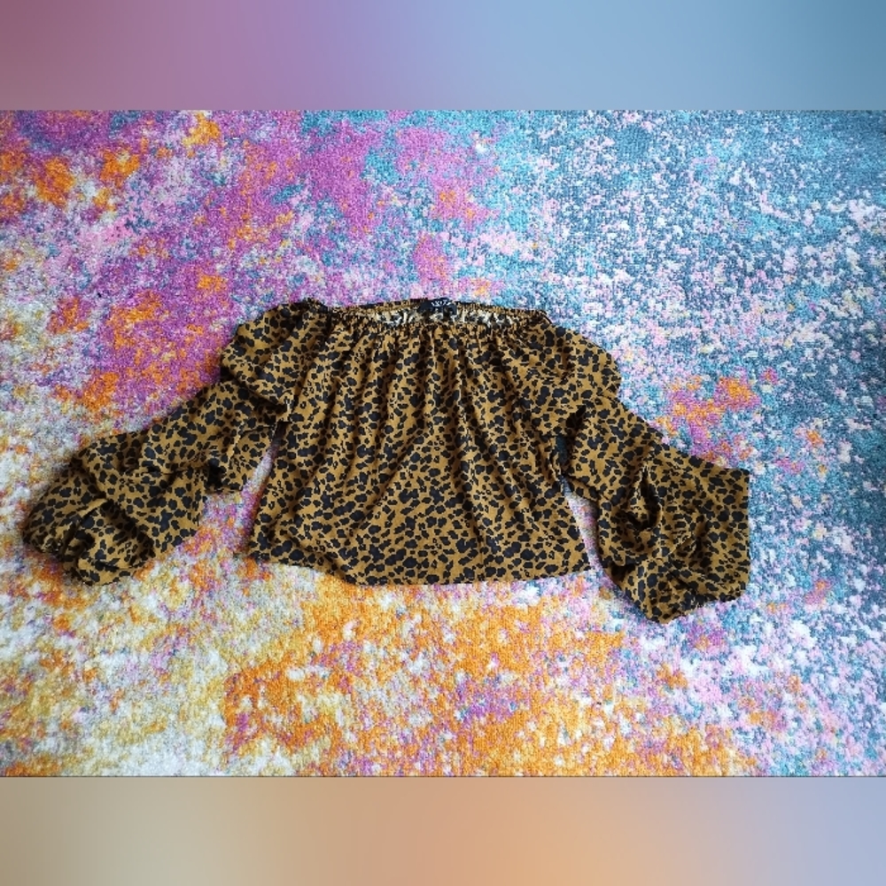Leopard Print Akira Blouse Medium